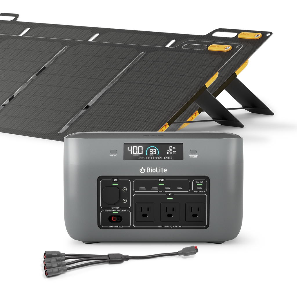 Mid Solar Solar Generator 1500 Mid Kit | BaseCharge 1500 + 100W SolarPanel x2 ...