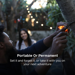 Solar String Lights: 44' in White